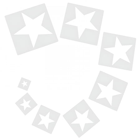 CCOCC 2026 New 8 Pcs Painting Template Reusable Printing Spray Star Shape Kids Drawing Stencils Star Stencils for Painting,Diy Projects,Crafts,Home Decorations,School Activities.