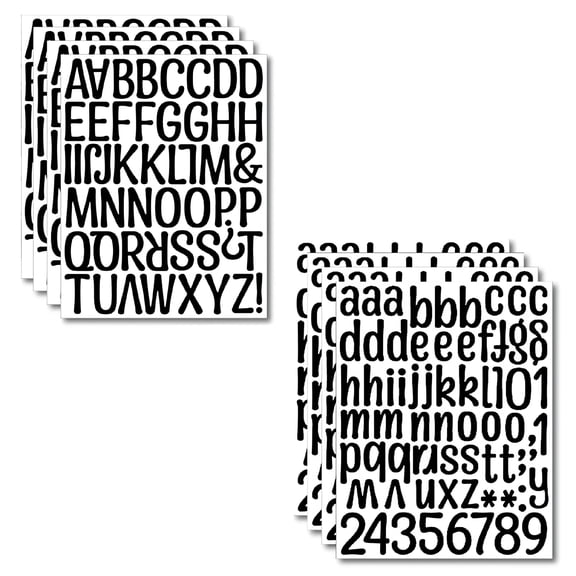 CCOCC 2026 New 8 Sheet Self Adhesive Letters Stick on Letters Capital&Lowercase Letter Stickers Alphabet Sticker Letter for Wall Crafts Outdoor Sign Poster Mailboxes Doors Car Truck