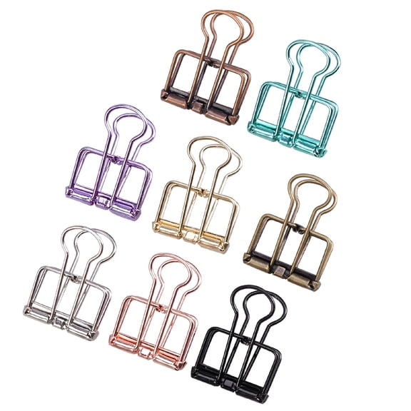 CCOCC 2026 New 8Pcs Metal Hollow Wire Binder Clips Organizers Paper Photo Clips for Office Bill File (Small Size) for Office, Home, Documents, Organization, Files, Stationery