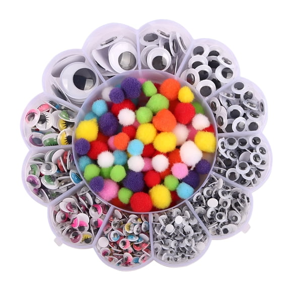 CCOCC 2026 New 900 Pcs Round Wiggle Googly Eyes with Self-Adhesive,100Pcs Mixed,For Crafting,Diy Projects,Toys,Decorations,Scrapbooking,Kids' Crafts.