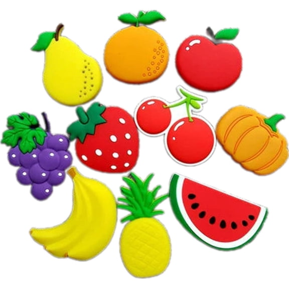 CCOCC 2026 New 9Pcs Fridge Magnets,Lifelike Fruit Designs Refrigerator Magnets,Safe Soft Rubber Material Strong Magnetic Backing Magnetic Fridge Decorations,Style1
