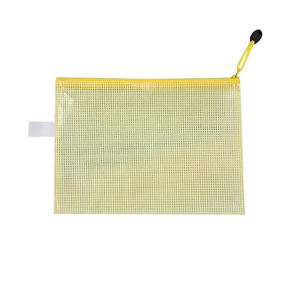 CCOCC 2026 New A3 Mesh Zipper Pouch,Plastic Mesh Zipper Pouch,Tear-Resistant Document Pouch,Extra Large Zip File Bags,For School Office Supplies Home Travel Storage 12"X16"