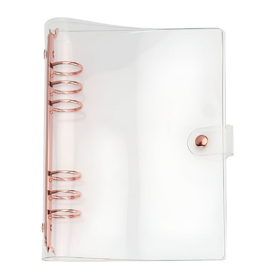 CCOCC 2026 New A5 Binder Transparent Binder Notebook Cover - Refillable,Snap Button Closure,9.25"X7.28"X0.79" for Office,School,Home,Planner,Journal,Notes