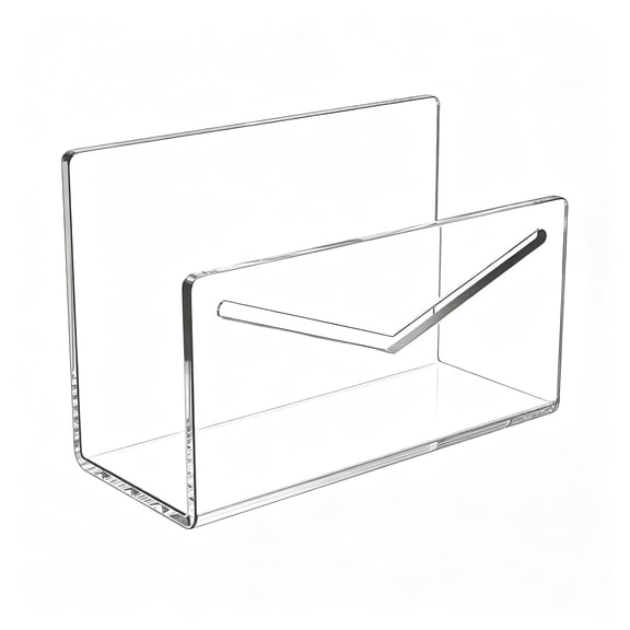 CCOCC 2026 New Acrylic Mail Holder Clear File Letter Organizer Smooth Edge Burr-Free Lightweight Countertop Vertical Envelope Mail Holder for Home, Office, Reception, Study