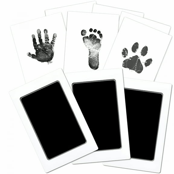 CCOCC 2026 New Baby Footprint Handprint Kit Clean Touch Large Ink Pad,3 Pcs Pet Dog Paw Stamp Pad Print Kit,Safe Newborn Inkless Infant Hand and Footprint Ornament Kit,Impression Memory Gift