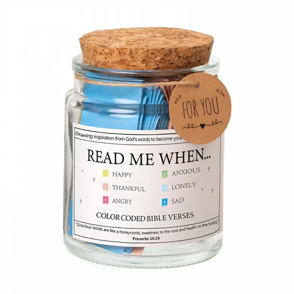 CCOCC 2026 New Bible Verse Jar Read Me When Bible Verses Jar Daily Prayer Hope Jar with 90 Verses Christian Gifts for Women Men