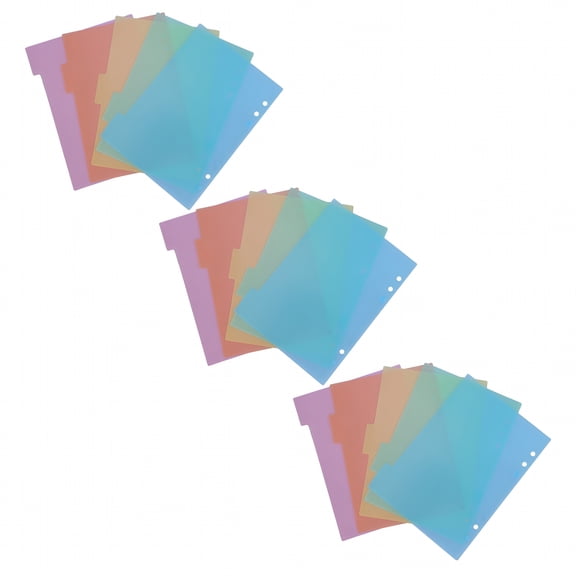 CCOCC 2026 New Binder Dividers Plastic Assorted Color for Notebook Indexing 3 Sets for School,Office,Home,Notebook,Planner