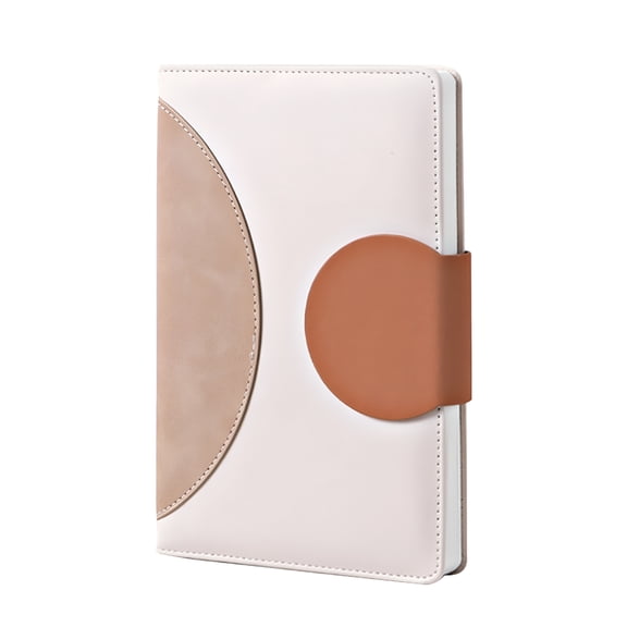 CCOCC 2026 New Bullet Lined Journal Notebook for Women, Pu Leather Hardcover Notepad with Double Buckle, Travel Journal for Women, A5 200 Pages 100 Gsm, Beige, Brown