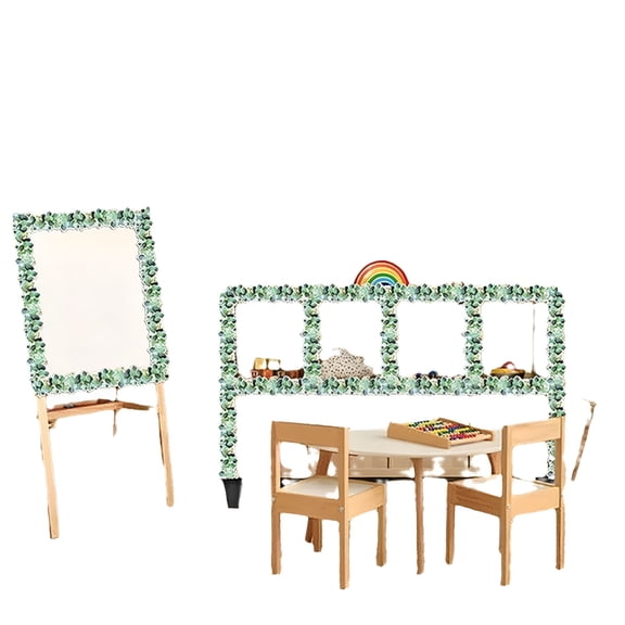CCOCC 2026 New Bulletin Board Borders 49 Feet Die-Cut Greenery Bulletin Board Border Trim - 3 Inch Wide Classroom Decor Sticker for School,Home Photo Wall Display Classroom Borders for Bulletin Board