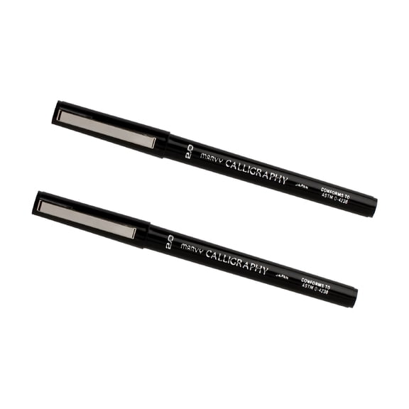 CCOCC 2026 New Calligraphy Pens for Writing Calligraphy Pen Thin Markers, 2.0 Mm, Black, 2/Pack for Calligraphy, Art Projects, Lettering, Journaling, Sketching