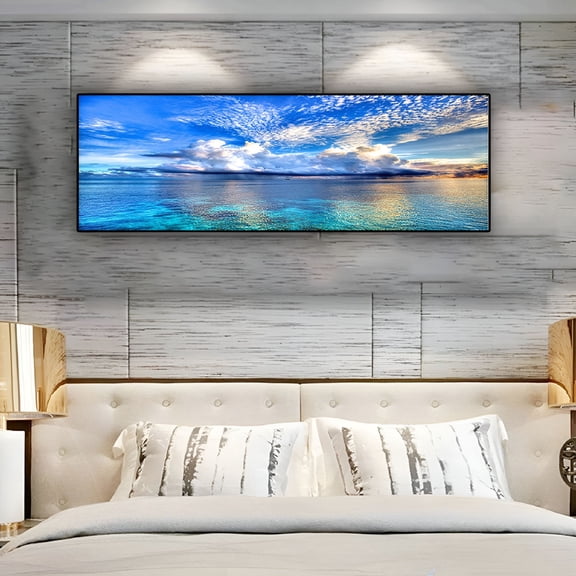 CCOCC 2026 New Canvas Painting Wall Art Natural Sunset Cloud Lake Landscape Poster Wall Picture for Living Room, Bedroom, Office, Home Decor, Nature-Inspired Accents.