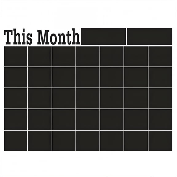 CCOCC 2026 New Chalkboard Wall Sticker Calendar Monthly Planner Blackboard for Home Office Pvc Black for Organizing, Scheduling, Reminders, Home Decor, Office Use, Planning, To-Do Lists