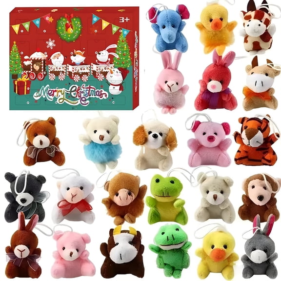 CCOCC 2026 New Christmas Advent Calendar(Includes 24 Plush Toy Ornaments) Edition 24-Day Countdown Holiday Surprise for Kids,Home,Party,Gifts,Plush Toy Ornaments