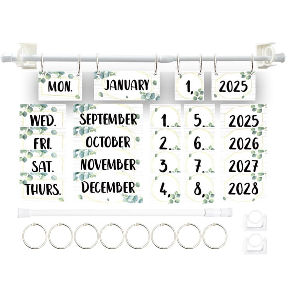 CCOCC 2026 New Classroom Flip Calendar Rods for School,Office,Home,Preschool Office Supplies Decoration Vintage Retro Preschool