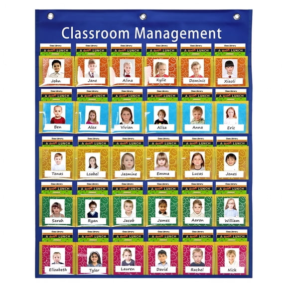 CCOCC 2026 New Classroom Management Pocket Chart Attendance Pocket Chart for Kindergarten Behavior Chart for Classroom for School, Preschool, Teacher, Student Activities