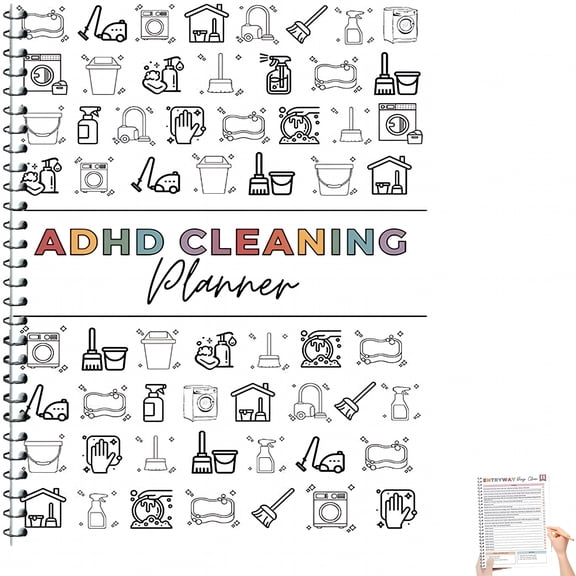 CCOCC 2026 New Cleaning&Organizing Toolkit,Cleaning Schedule&Checklist,Editable Home Cleaning Plan Daily Weekly&Monthly Yearly Cleaning Checklist,Adjustable Clean Up Household Chores Sheet(1Set)