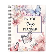 CCOCC 2026 New Comprehensive End of Life Planner with Floral and Butterfly Design Spiral Bound Organizer for Peace of Mind,For Planning,Record,Organization,Home
