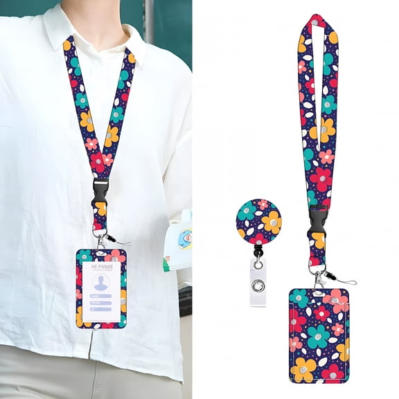 CCOCC 2026 New Cute Id Card Holder Lanyard with Clip Badge Holder for School, Teacher, Office, Conferences, Events, Id Card Display, Work Identification.