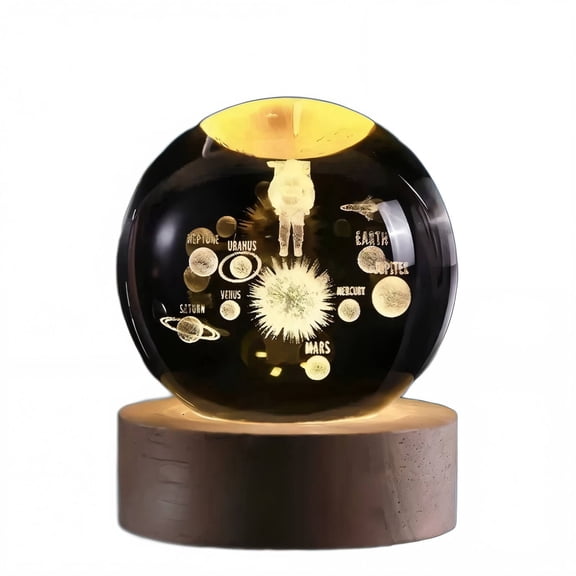 BESTSKY Desktop Decor Crystal Globe Levitating Illuminated Led Nightlight Design Floating