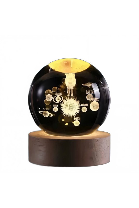 BESTSKY Desktop Decor Crystal Globe Levitating Illuminated Led Nightlight Design Floating
