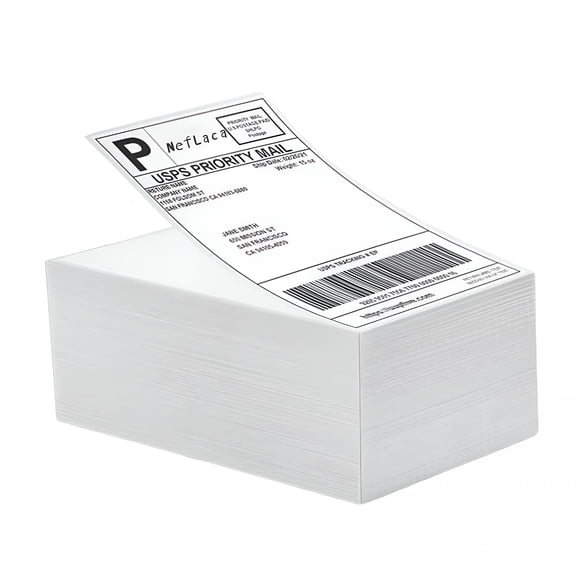 CCOCC 2026 New Direct Thermal Labels 4X6 Shipping Labels with Perforation,Pack of 500 4X6 Fanfold Labels for Thermal Printers for Shipping,Warehouse,Logistics,Office,Home Business,Mailing,Packing