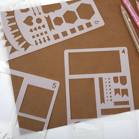 CCOCC 2026 New Diy Plastic Drawing Stencils for Planners-Perfect for Journals,Notebooks,And Scrapbooks,Multi-Purpose Template