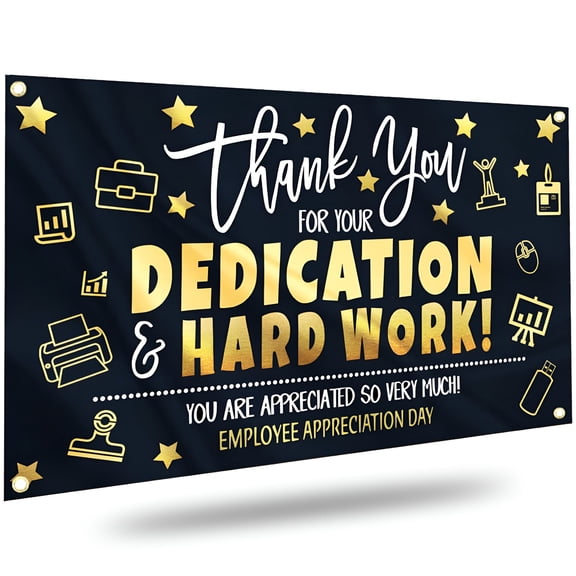 CCOCC 2026 New Employee Appreciation Day Banner Backdrop Decorations,We Appreciate You Banner Administrative Professional Day Decorations Background Wall Decor