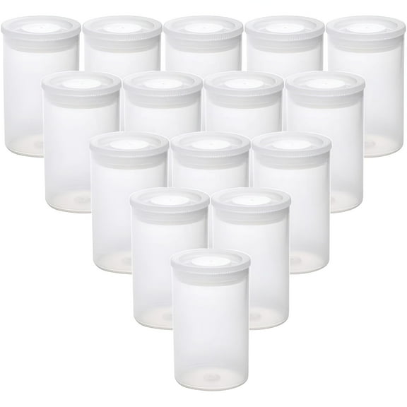 CCOCC 2026 New Film Canisters with Caps 35 Mm Empty Camera Reel Storage Containers Case Plastic Storage 15 Pack Transparent Film Canisters