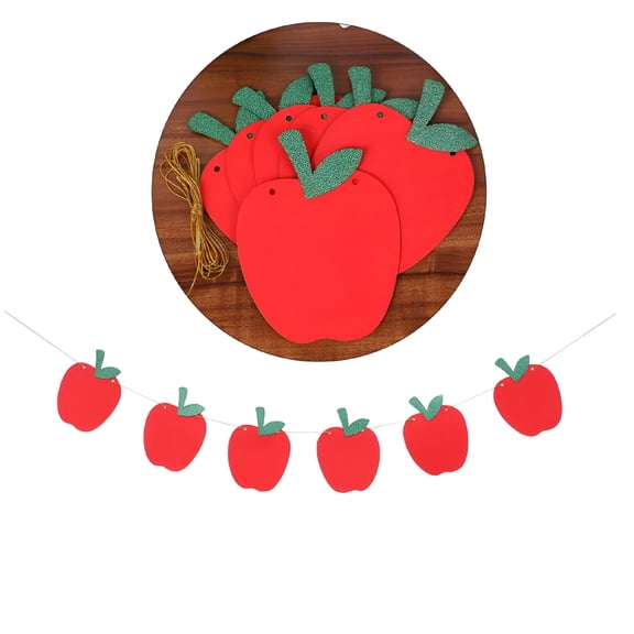 CCOCC 2026 New First Day of School Sign Red Apple Flower Decoration Banner,For Classroom,Back-To-School Parties,Photoshoots,School Events,Teachers' Day Celebrations