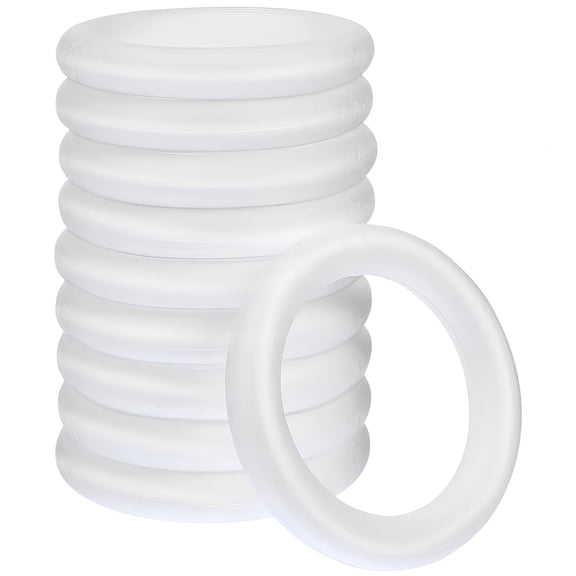 CCOCC 2026 New Foam Circle 10Pcs White Foam Circle Rings for Diy Crafts and Floral Projects for Crafts,Diy Projects,Floral Arrangements,School Projects,Home Decor 4.72"