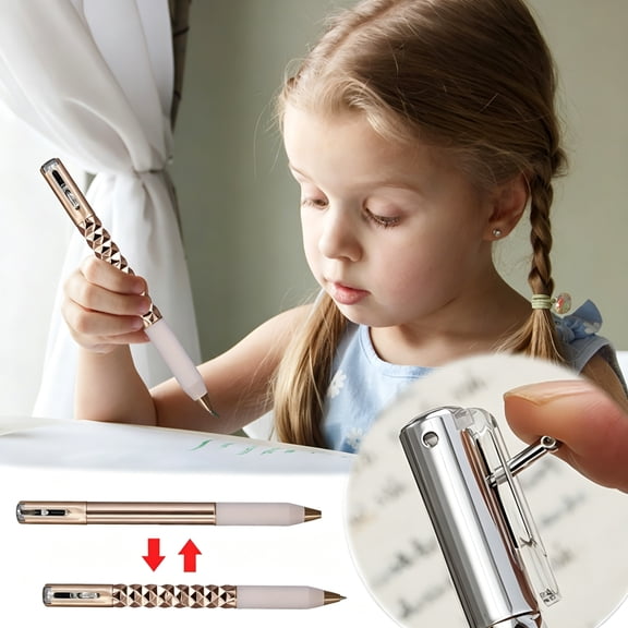CCOCC 2026 New Geometric Metal Crinkle Pen,Personalized Bolt Action Switchpen,Creative Decompression Transform Fidget Pen Set,Metallic Refillable Retractable Pens Ball Pen Gift for Student