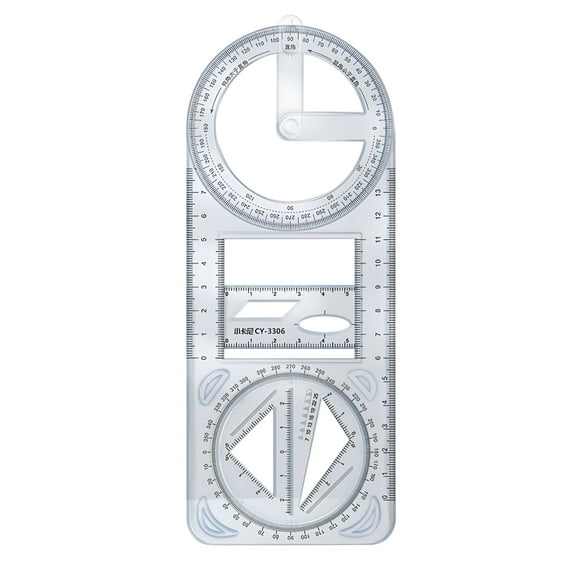 CCOCC 2026 New Geometry Template,Multifunctional Geometric Ruler Drawing Ruler Tool Measuring Instruments | Creative Math Learning Geometric Drawing Ruler Flexible Drafting Rulers and Templates
