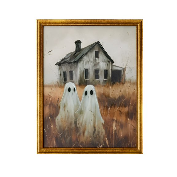 CCOCC 2026 New Ghosts 11X14 Frame Wall Decor Duo - the Humble Warrior Matching Framed Art Pair for Bedroom,Office,Entryway Spooky Display for Halloween Decor, Living Room, Hallway, Gothic Themes