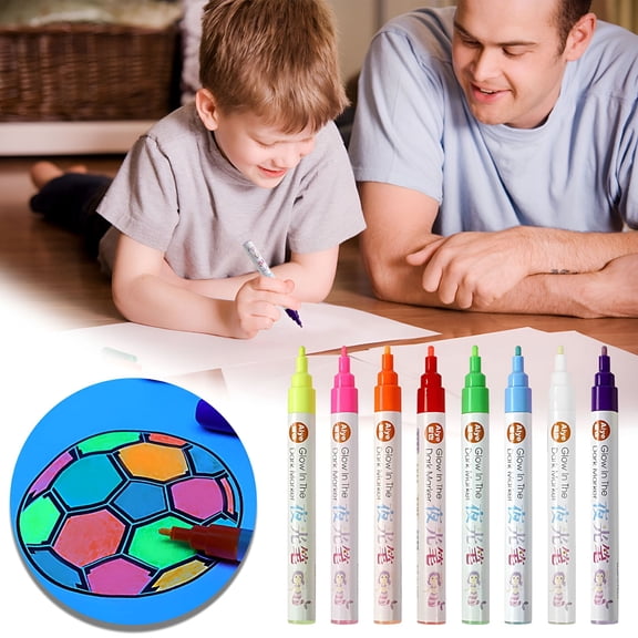 CCOCC 2026 New Glow in the Dark Markers - Water-Based Luminous Pens for Students & Diy Crafts,10Ml Fluorescent Highlighters for Drawing,Graffiti & Night Writing - Assorted Colors