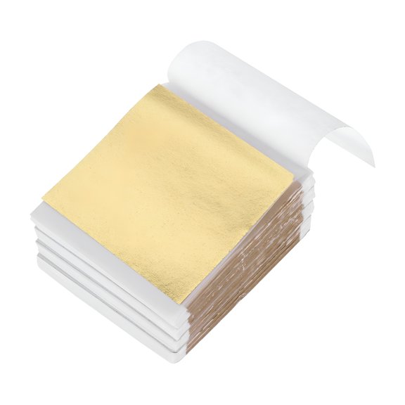 CCOCC 2026 New Gold Leaf Sheets for Art, 100 Sheets Gold Foil Multipurpose for Home, Wall, Frame, Ceiling, Furniture Decoration, 3.15 By 3.35 Inches