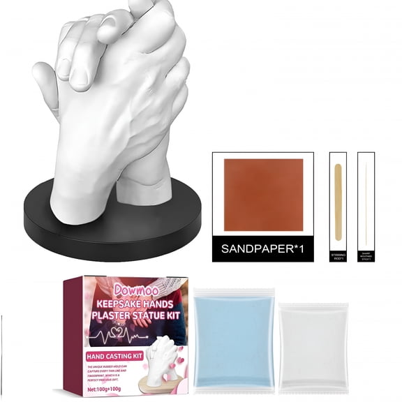 CCOCC 2026 New Hand Casting Kit Couples,Diy 3D Plaster Cast Hands-Hand Holding Craft for Couples,Adult&Child,Family,Friends. Valentine'S Day Gifts Newborn Baby Souvenirs Anniversary,Gifts for Women
