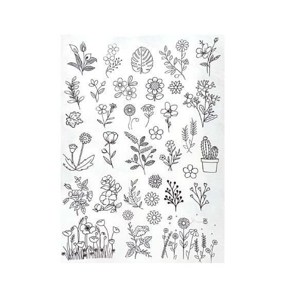 CCOCC 2026 New Hand Embroidery Pattern Stick Water Soluble Embroidery Stabiliser Transfer Patch Paper for Clothes Backing Diy Craft Making for Hand Embroidery,Sewing,Quilting,Diy Projects