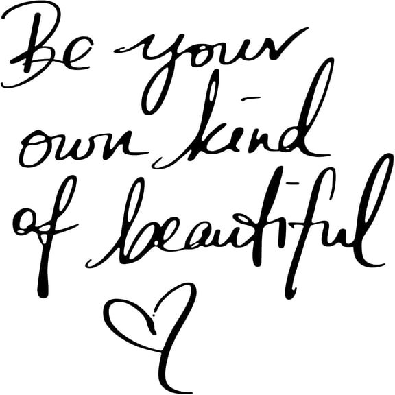 CCOCC 2026 New Inspirational Vinyl Wall Decals,Be Your Own Kind of Beautiful Quote Wall Sticker Wall Art Home Decor Wall Stickers for Living Room Bedroom Office Bathroom Girl Home Decoration (Black)