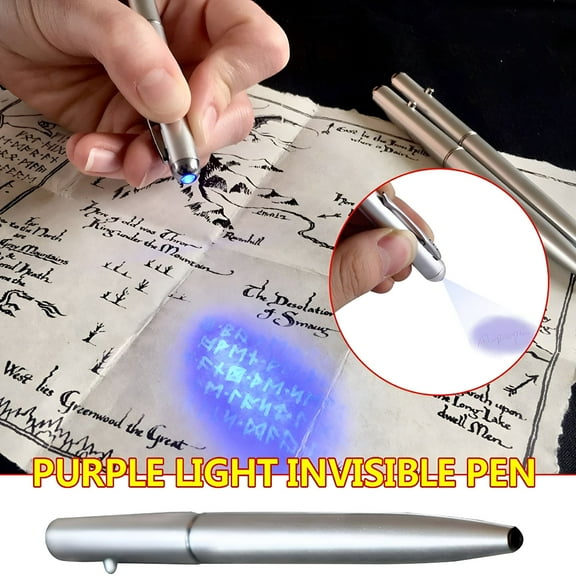 CCOCC 2026 New Invisible Ink Pen,1 Pc Disappearing Ink Pen with Uv Light,Secret Message Pens,Magic with Ultraviolet Rays for Secret Messages,Magic Marker,Party Favors Ideal Gifts,15 Ml