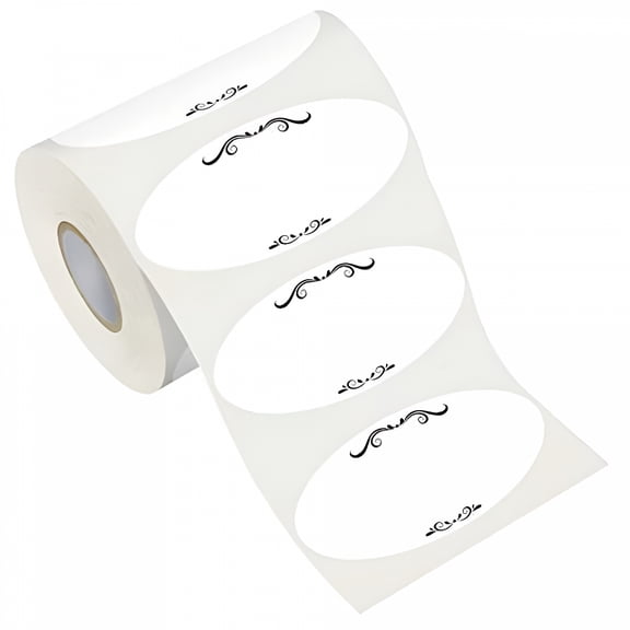 CCOCC 2026 New Jar Labels Stickers,Write-On Labels with Oval Pattern Designs for Canning,Food Containers,Bottles,Mason Jars Lid,Freezer Pantry Kitchen Storage Organization,150Pcs