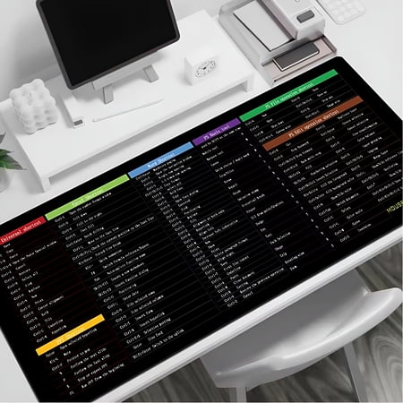CCOCC 2026 New Keyboard Shortcuts,Excel Cheat Sheet Desk Pad for Office,Desk,Productivity,Workstations,Excel Users,Quick Reference