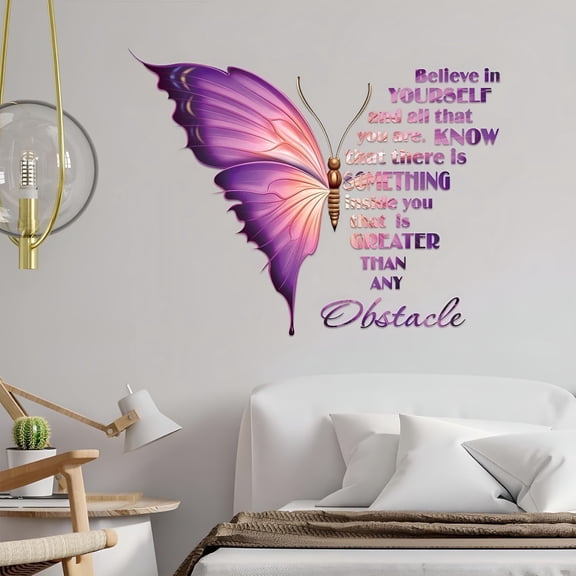 CCOCC 2026 New Large Inspirational Butterfly Wall Decals Stickers,Peel and Stick Vinyl Wall Art Decals Decor Wall Decals Peel and Stick