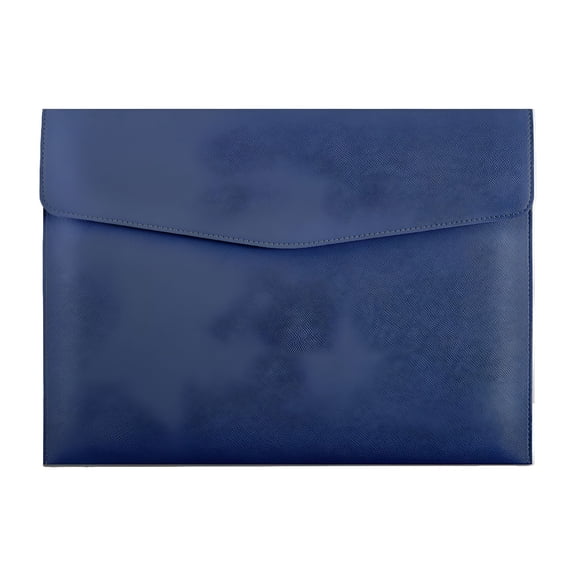 CCOCC 2026 New Leather Document Folder Portfolio Folder for Document A4 Envelope File Holder File Folder Case Organizer Tablet Sleeve with Invisible Snap Closure for Office Business (Black)