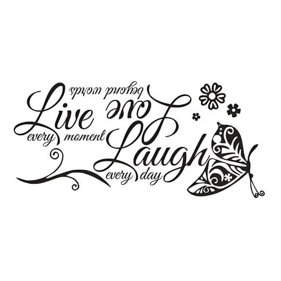 CCOCC 2026 New Live Laugh Love Quotes Butterfly Wall Art Stickers Living Room Decal Home Decor Wall Stickers Decor Room Wall Decor for Living Room,Bedroom,Office