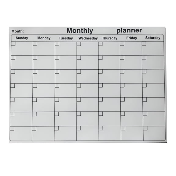 CCOCC 2026 New Magnetic Dry Erase Whiteboard Calendar Wall Sticker | Reusable Planner | Pet Surface | Built-In Adhesive | 28X21Cm | Schedule Organizer | Monthly Fridge Chart | Black | 1 Pack