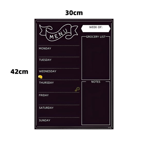 CCOCC 2026 New Meal Planning Pad,Magnetic Whiteboard Fridge Calendar,Meal Planner and Grocery List Dry Erase Weekly,Shopping List And,Family Dinner Menu & Meal Prep Plan 11.81X 16.54 Inches - 1 Pcs