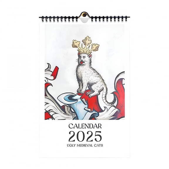 CCOCC 2026 New Medieval Cat Calendar 2026 Strange Medieval Cats Wall Calendar 2026 Medieval Cats Calendar 12 Months for Home, Office, Gift, Decoration, Cat Lovers, Wall Art, Organizing