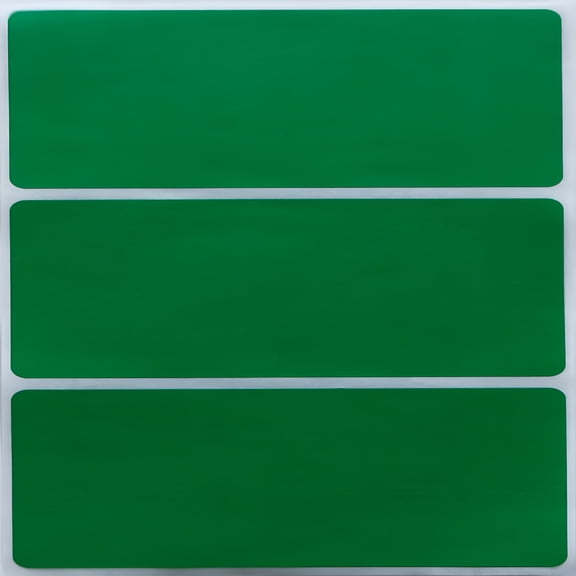 CCOCC 2026 New Name Tags Labels Colorful Stickers for School, Parties, Crafts, Gifts 4" Inch X 2" Inch, Green Colored Sticker (102 Mm X 51 Mm) Name Labels for Kids - 45 Pack