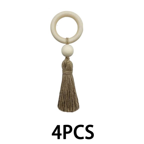 CCOCC 2026 New Napkin Rings Modern Shine Curved Napkin Rings Charming Style Wood Napkin Rings Refined Surface Napkin Rings for Dinner Party Weddings for Place