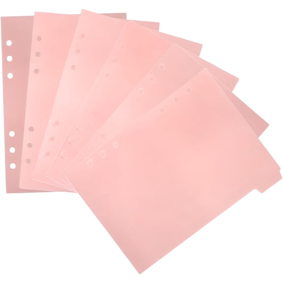 CCOCC 2026 New Notebook Binders Pink for Manuals Families 6Pcs 8.3X6.2X0.04In for Organizing Documents, Manuals, Home Office, Family Records, School Use, Paperwork Storage.